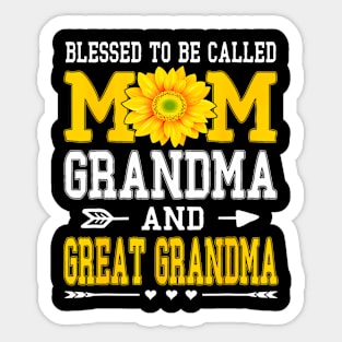 Blessed To Be Called Mom Grandma Great Grandma Mother's Day Sticker